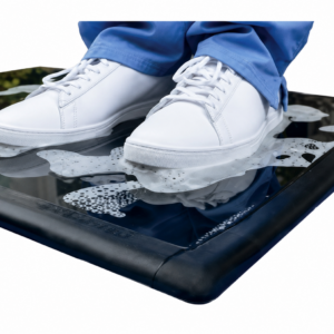Tapis pédiluve de désinfection pour chaussures et chariots