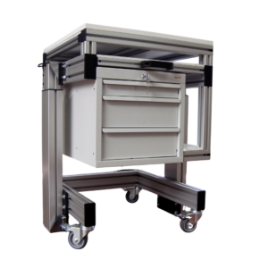 Mobilier réglable en hauteur compact