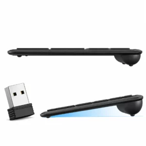 Clavier sans fil ultra-fin et dongle USB-edited-mimifile