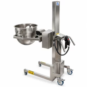 Mini gerbeur inox électrique IP66 avec pince et retourneur